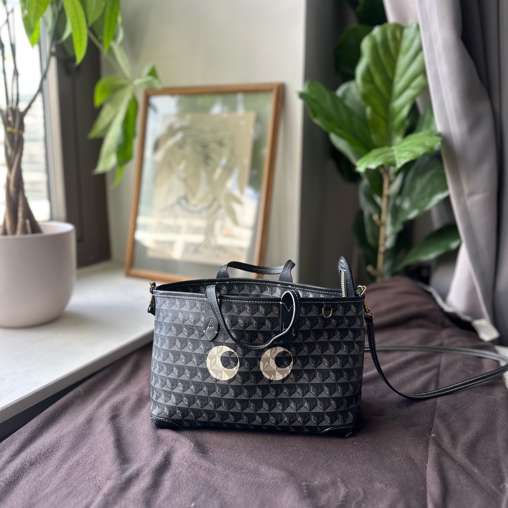 Anya Hindmarch Black Eyes Crossbody Bag